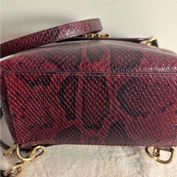 Michael Kors Mott Chain Python Mini Convertible Backpack - Picture 9 of 12